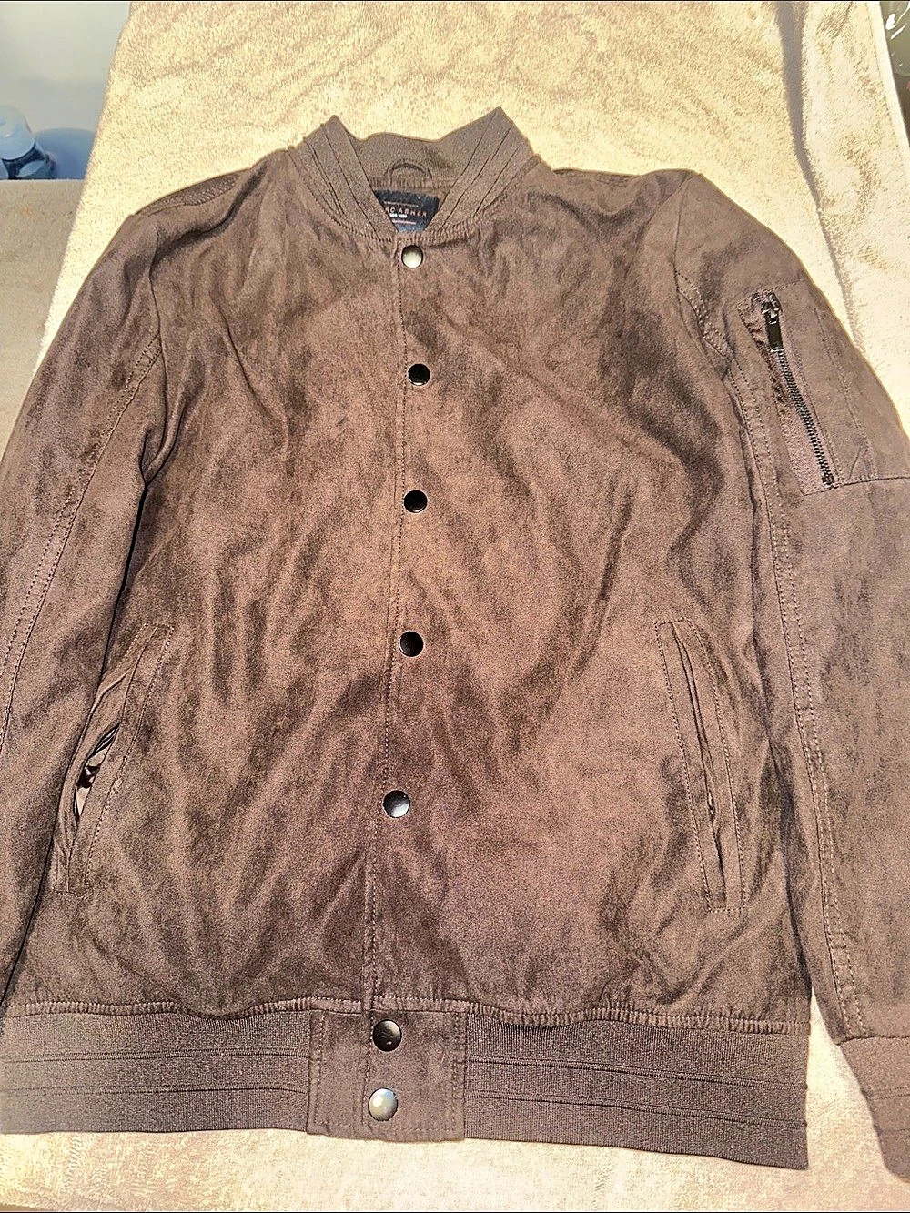 Marc Asher Brown Bomber Jacket Size Medium Like New